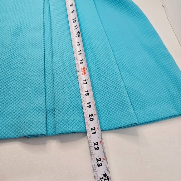 Worthington Women's A-Line Skirt Size 10 Teal Textured Modest Career Office - Picture 8 of 8